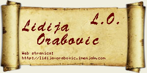 Lidija Orabović vizit kartica